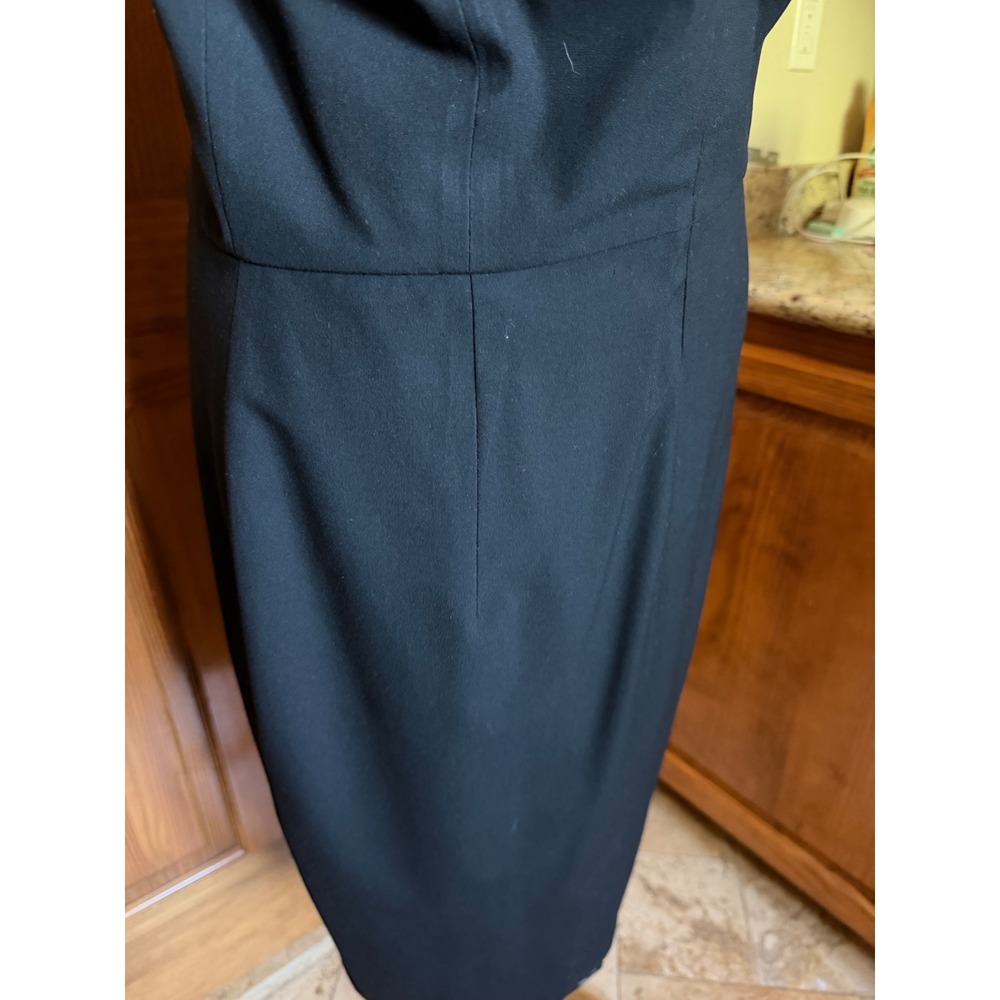 Ann Taylor Black Sleeveless Notched V-Neck Sheath Dress Size 12 Tall 457580 - Picture 12 of 13